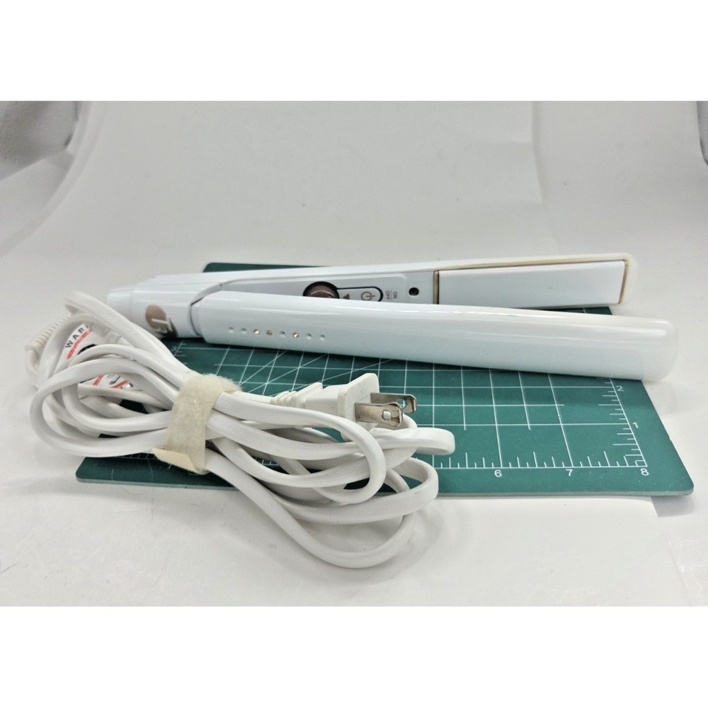T3 Micro 1" Flat Iron Hair Straightener White #73509 Tested